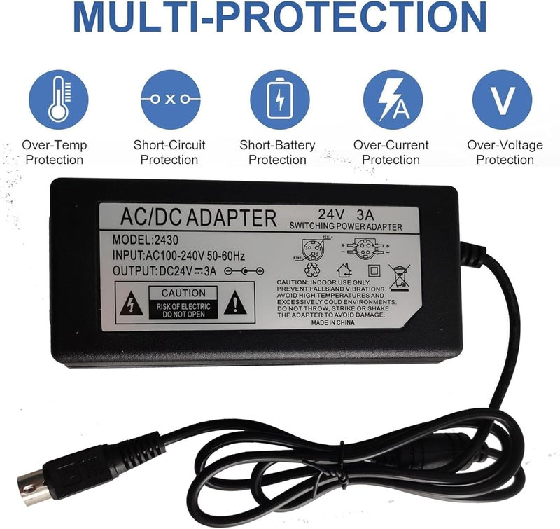 YOUHELLOME 4-Pin 24V 3A AC/DC Adapter Compatible with Canon PA-14U PA-14E MG1-4558 5039 4892 imageFORMULA 300P DR-2020U DR-1210C DR-M260 DR-M160 DR-M140 ScanFront 330 400 CanoScan 9950F Scanner 2A Power - Image 5